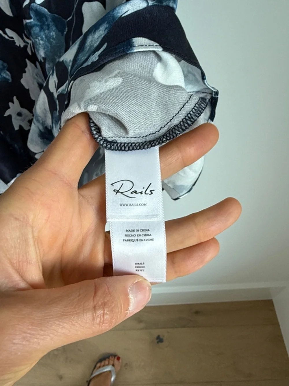 Rails satin floral midi skirt